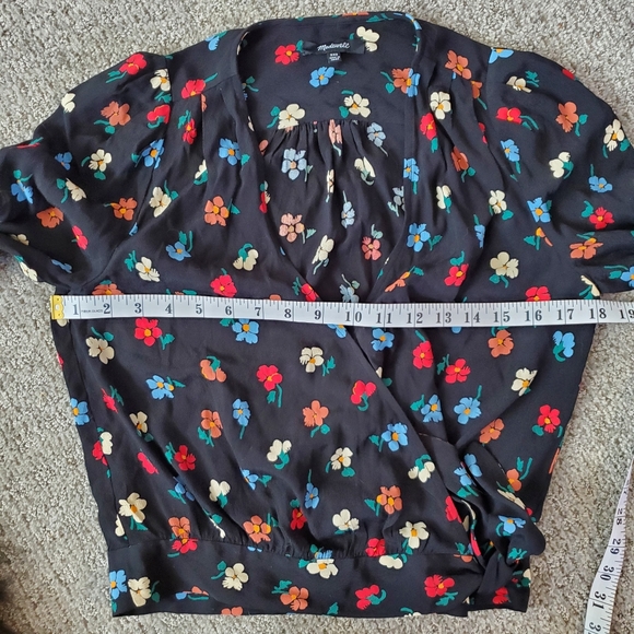 Madewell wrap top in Pressed Flowers, xxs - Picture 12 of 13